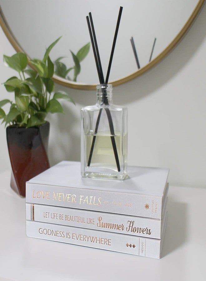 MEDOO White Decorative Books for Coffee Table - 3 Hardcover Books for Decor, Faux Books for Decoration - Book Decor, Coffee Table Book Set, Fake Books for Bookshelf Decor, White Book Shelf Decor Accents - Image 3